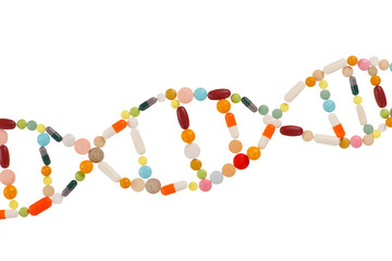 pills isolated on white background