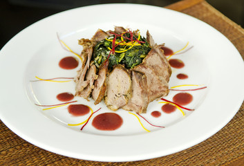 pork and vegetables dish