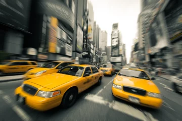 Zelfklevend Fotobehang New York taxi New Yorkse taxi& 39 s