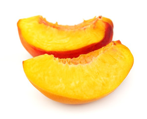 Juicy peach slices