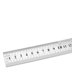 steel ruler with copy space