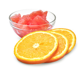orange and grapefruit slices