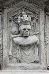 Fototapeta premium Skull basrelief