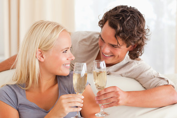 Couple making a toast