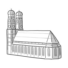 zeichnung frauenkirche münchen II