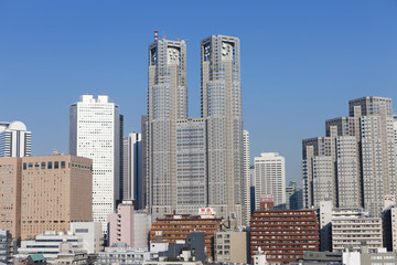 Fototapeta na wymiar Wieżowce Shinjuku