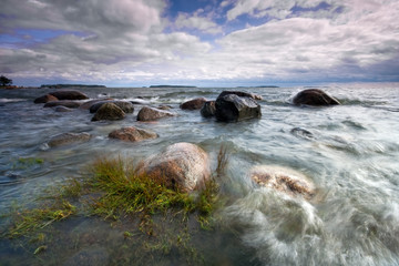 Cloudy forenoon in the beach