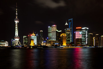 Schanghai Pudong bei Nacht