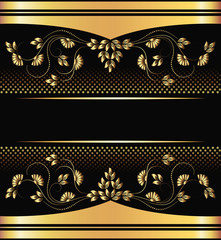 Background with golden ornament