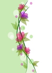 Flowers background, colorful beauty vector