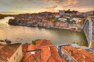 bridge Dom Luis and Porto, Portugal