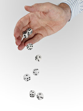 Tumbling Dice - Risk Or Luck Concept