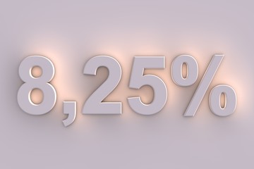 8,25 %