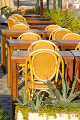 wooden chairs