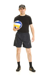 Volleyball men with the ball.