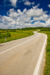 Panoramic road in inland of Istria