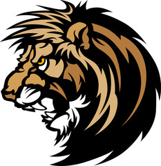 Naklejka premium Lion Head Graphic Mascot Logo