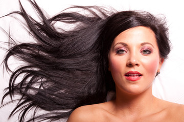 Beautiful woman with long hair