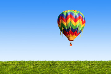 Fototapeta premium hot air balloon over blue sky