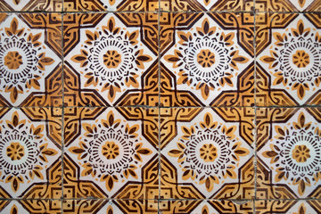 Traditional Portuguese glazed tiles