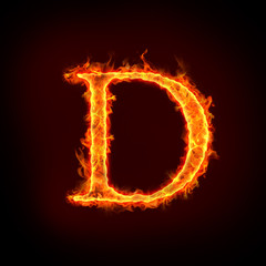 fire alphabets, D