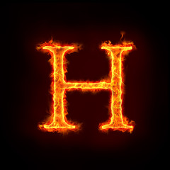 fire alphabets, H
