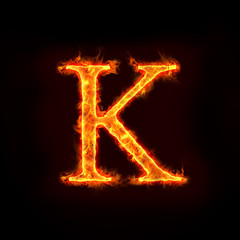 fire alphabets, K