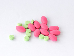 medicines isolated on white
