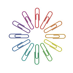 Paperclips color wheel 3d