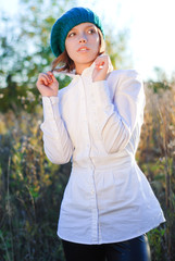 The girl in a beret