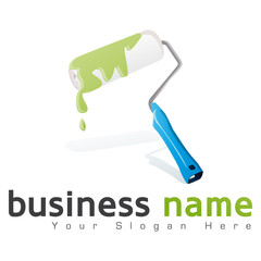logo rouleau peinture verte