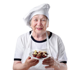 Senior woman cook