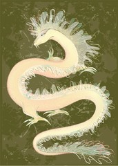 Fototapeta premium Illustration of the Chinese dragon.