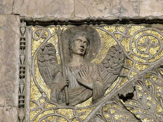 Venice - The basilica St Mark's.The portal of St. Alipio