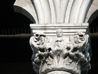 Venice - the capitals of the columns of the Ducal Palace