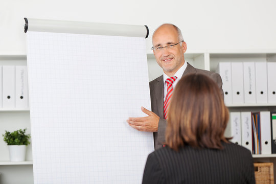 besprechung am flipchart