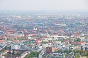 Fototapeta na wymiar aerial view of Munich city