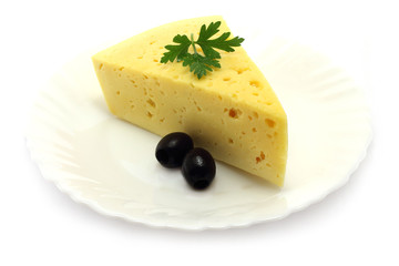 Cheese on the plate