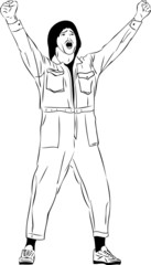 screaming man in a short suit