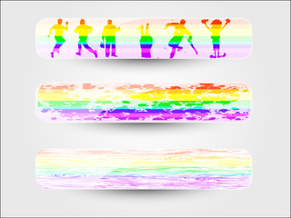 Web abstract banner. Rainbow header