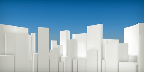 3d generic city skyline
