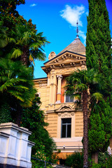 Fototapeta na wymiar Villa Lugano miasta w pobliżu jeziora Lugano