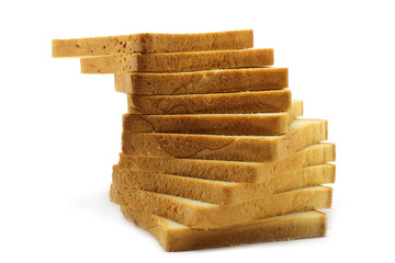 Pyramid of white bread