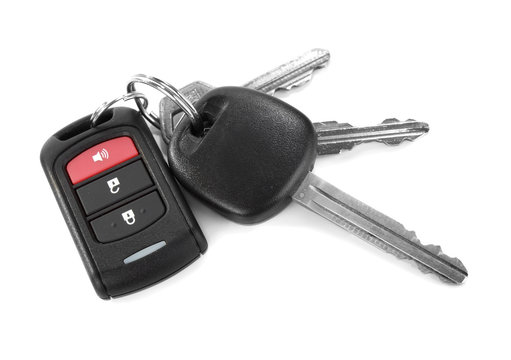 key car remote control isolated on white