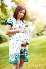 Fototapeta premium Pregnant Asian woman