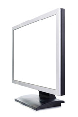 computer screen isolated on white