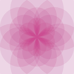 Circles background. A geometrical figure, composed of multiple evenly-spaced, overlapping circles. Developed from the Flower of Life.  Illustration. Vector.