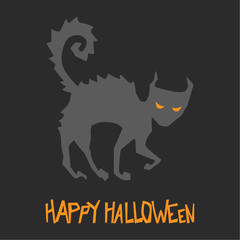 Happy Halloween, scary, cat