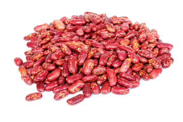dried beans on white background