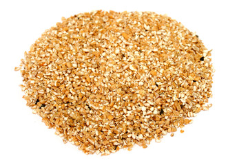 Pile of Pearl Barley isolated on white